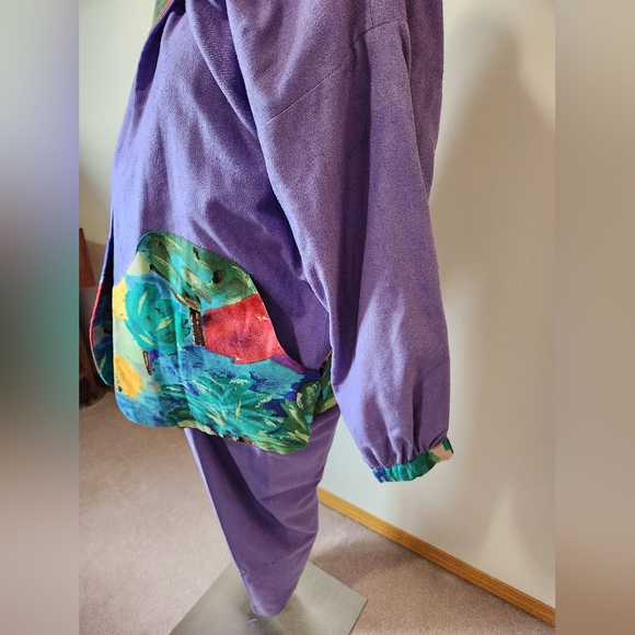 Vintage Reversible silk pants, jacket, top and skirt - Picture 4 of 12